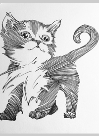 线条动物手稿_一组31张创意线条组成动物纹身手稿图案