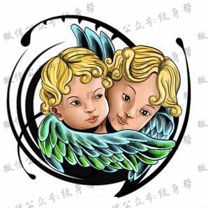 双子座纹身手稿_29张十二星座之双子座纹身图案手稿