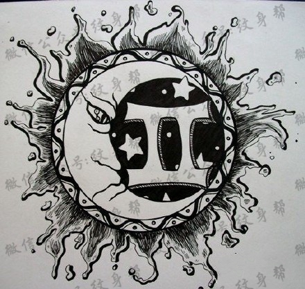 双子座纹身手稿_29张十二星座之双子座纹身图案手稿