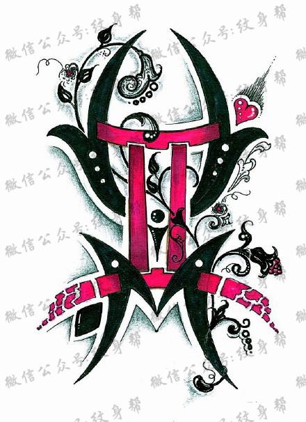 双子座纹身手稿_29张十二星座之双子座纹身图案手稿