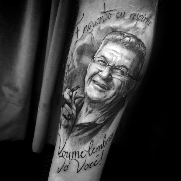 纹身人物图片   多款素描写实的人物肖像纹身图案