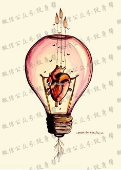 灯泡纹身手稿_一组34张灯泡手稿纹身图案素材