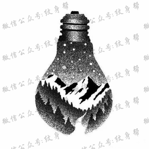 灯泡纹身手稿_一组34张灯泡手稿纹身图案素材