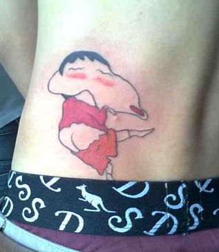 蜡笔小新纹身-一组日本动漫蜡笔小新的纹身图案作品