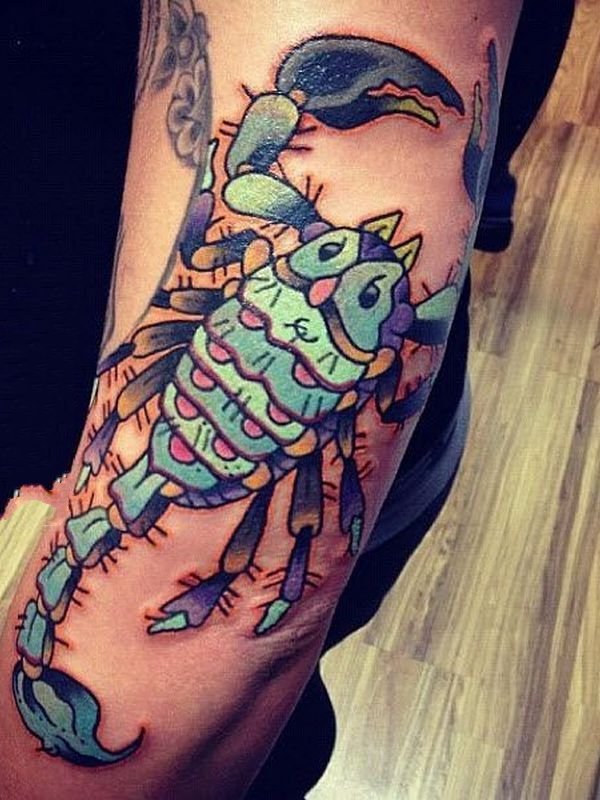 蝎子图片纹身  气势逼人的蝎子纹身图案