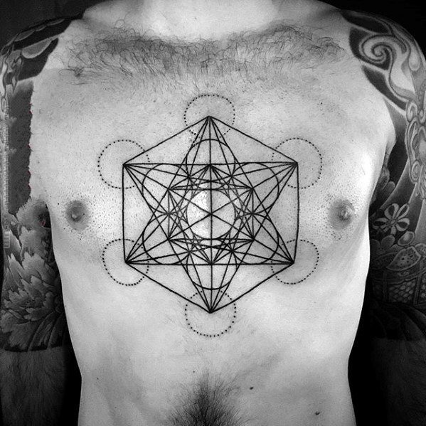 几何纹身图案男   视觉冲击强烈的几何纹身图案