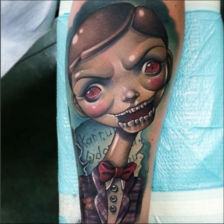 鬼怪纹身图案 多款彩绘纹身的鬼怪纹身图案