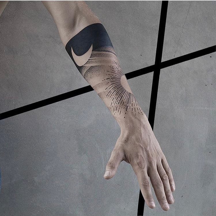 黑白纹身图案大全  多款黑白纹身骷髅图案和个性几何纹身图案