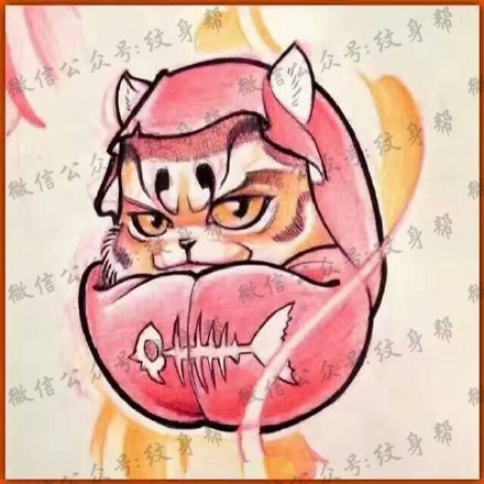 达摩蛋纹身手稿_40张达摩蛋手稿纹身图案素材