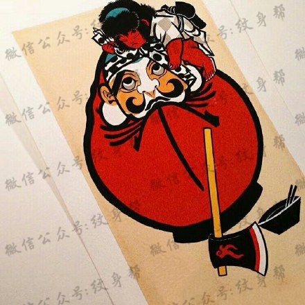 达摩蛋纹身手稿_40张达摩蛋手稿纹身图案素材