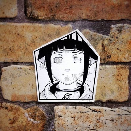 一组9张日本动漫火影忍者的人物纹身手稿图案