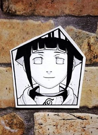 一组9张日本动漫火影忍者的人物纹身手稿图案