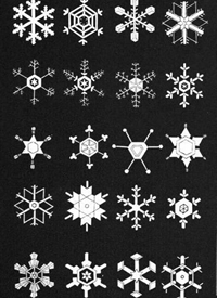 一套简约雪花纹身手稿图案