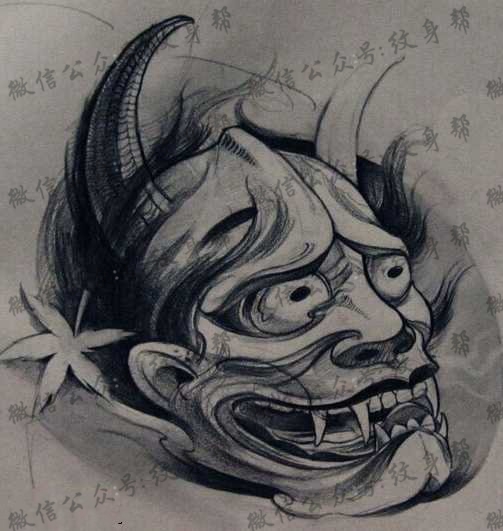 手稿炫酷般若纹身图案