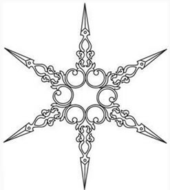 手稿个性剪刀纹身图案