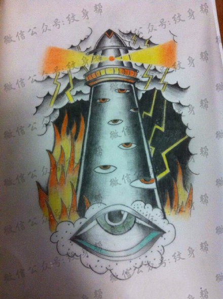 灯塔纹身手稿_一组24张灯塔手稿纹身图案