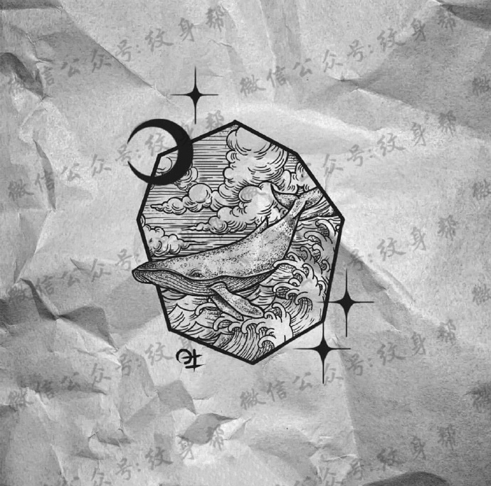 oldschool手稿_一组26张简约oldschool纹身手稿图案