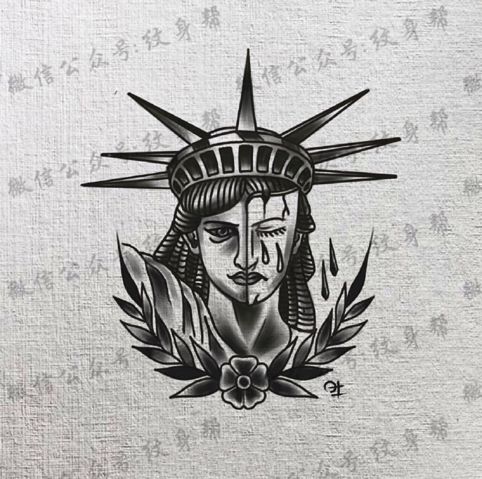 oldschool手稿_一组26张简约oldschool纹身手稿图案