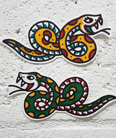 school卡通蛇纹身图案手稿Ⅰ