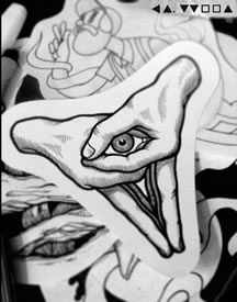 上帝之眼手纹身图案手稿