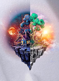 风景纹身手稿_14张创意风景纹身手稿图案