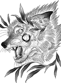 一组newschool动物纹身线稿图案图片