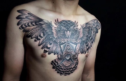 男性大花胸_42张优秀的男性大花胸纹身图案图片