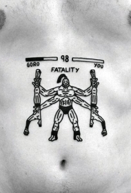 纹身图案胸部男   简单而又别致的男生胸部纹身图案