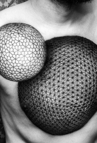 几何纹身图案男   视觉冲击强烈的几何纹身图案