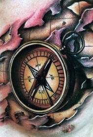 纹身胸口图案   写实而又表现力十足的胸口纹身图案