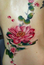 纹身莲花 轻摇曼舞的莲花纹身图案