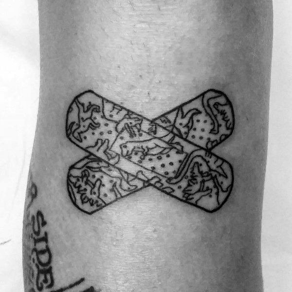 创可贴纹身_11张个性的创口贴纹身图案作品刺青图片