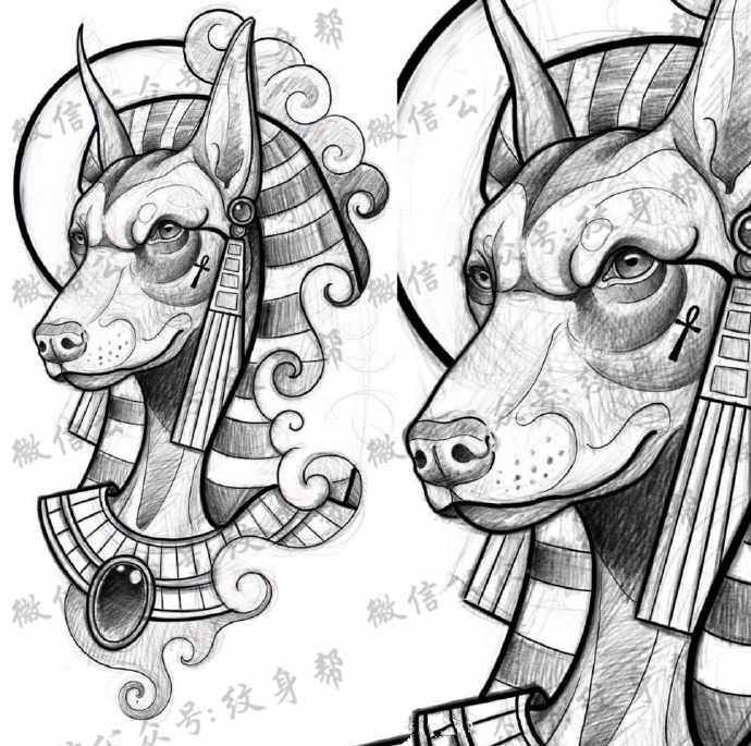 newschool线稿_17张彩色newschool纹身手稿线稿图案