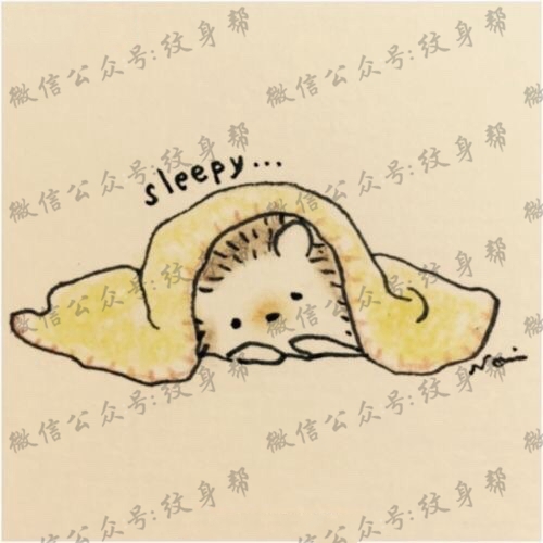 卡通刺猬手稿_18张可爱的小清新卡通创意刺猬纹身手稿图案