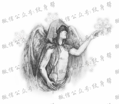 堕落天使手稿_12张堕落天使相关纹身手稿图案素材