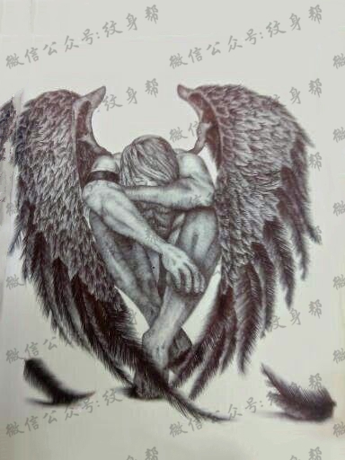 堕落天使手稿_12张堕落天使相关纹身手稿图案素材