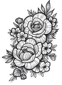 oldschool线稿_17张黑白oldschool纹身手稿线稿图案素材