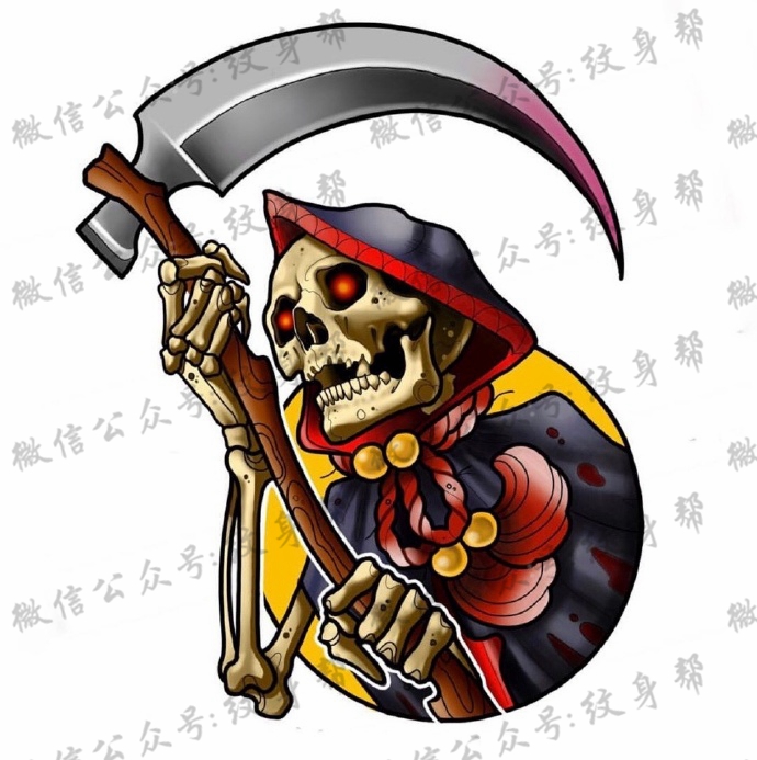 新传统手稿_15张色彩斑斓的新传统纹身手稿素材图案