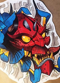 新传统手稿_15张色彩斑斓的新传统纹身手稿素材图案