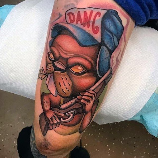 动物海狸纹身_9张憨态可鞠的海狸纹身图案作品