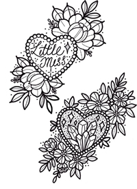 黑白oldschool线稿_18张简约oldschool黑白纹身线稿图案