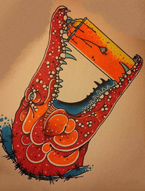 鳄鱼纹身手稿_9张动物鳄鱼纹身手稿图案素材图案