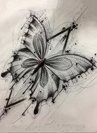 9张创意黑白速写纹身手稿图案素材