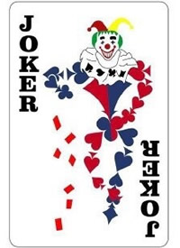 小丑扑克牌纹身_一组简约扑克牌小丑纹身图案图片