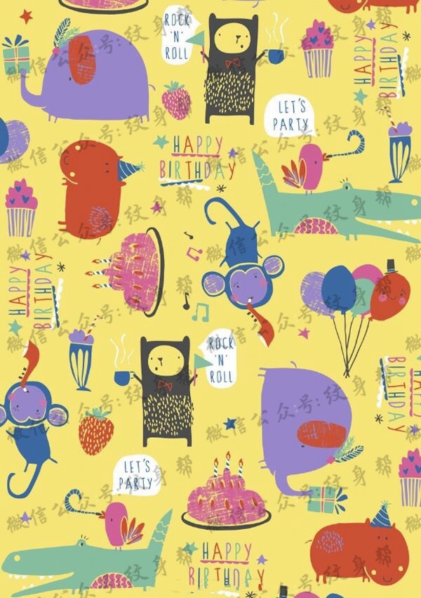 超萌简约小清新素材_35张女生喜欢的超萌小清新简约纹身手稿图案