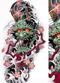 花臂纹身手稿_9张适合花臂的纹身手稿图片图案欣赏