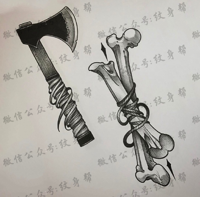 黑灰newschool纹身手稿_13张创意黑白newschool纹身手稿图案素材