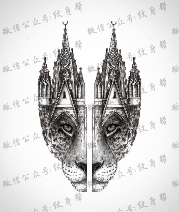 创意黑灰素描纹身手稿_14张黑灰创意素描纹身手稿图案