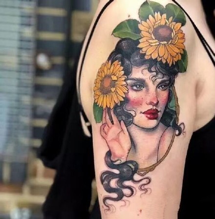 古典school纹身_9张手臂腿部古典画风的school纹身图案欣赏