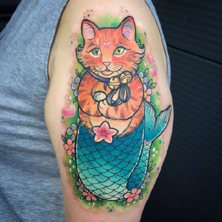 美人鱼纹身作品_一组23张漂亮的美人鱼纹身图案图片欣赏